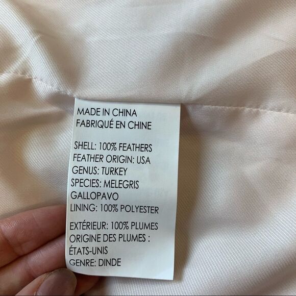 Club Monaco Cream Fur Feather Vest Sz S - Picture 11 of 14